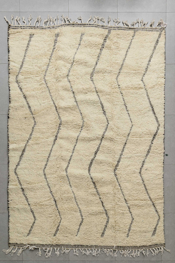 שטיח | ברבר שחור לבן גיאומטרי
