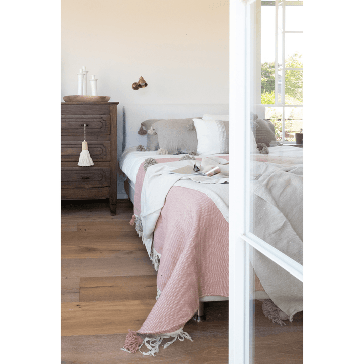 כיסוי מיטה - ורוד - עיצוב בסגנון מרוקאי