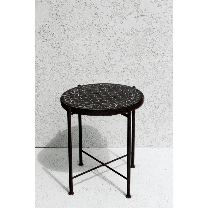 שולחן פסיפס S - שחור - עיצוב בסגנון מרוקאי