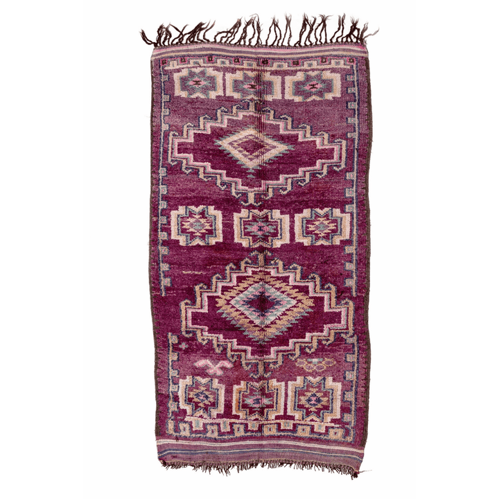 שטיח מרוקאי וינטג׳ - סגול - עיצוב בסגנון מרוקאי