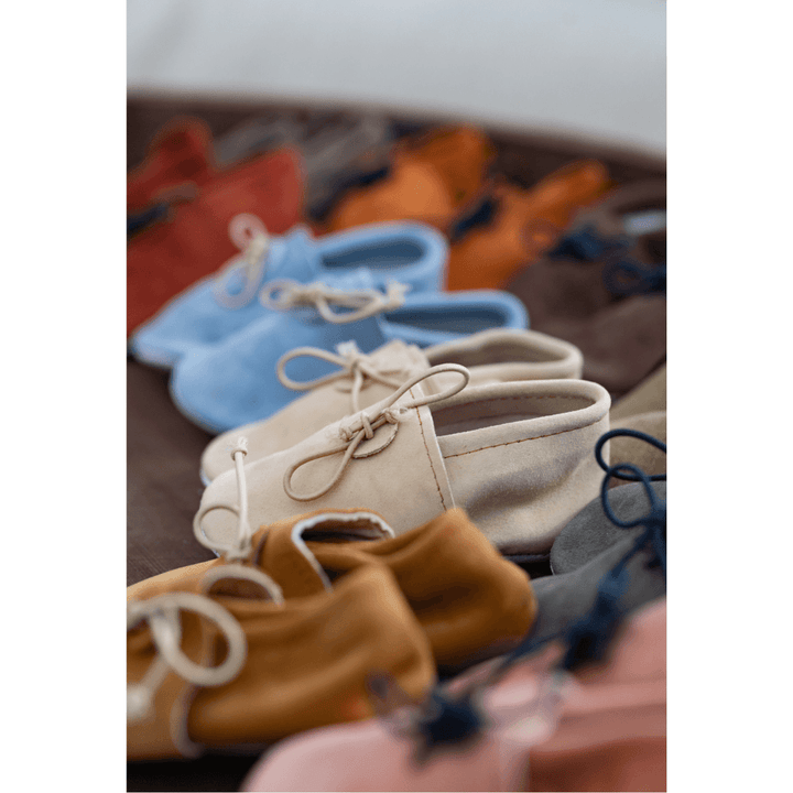 נעלי תינוק בצבע ורוד עתיק - עיצוב בסגנון מרוקאי