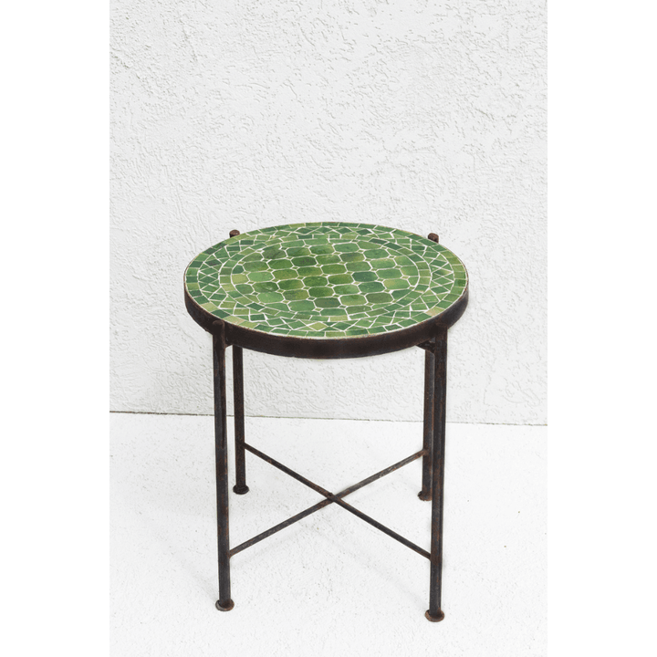 שולחן פסיפס S - ירוק - עיצוב בסגנון מרוקאי