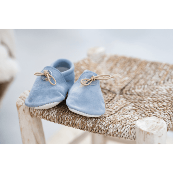 נעלי תינוק בצבע תכלת - עיצוב בסגנון מרוקאי