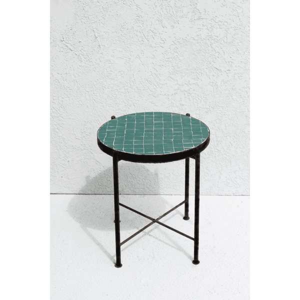 שולחן פסיפס S - ירוק בקבוק - עיצוב בסגנון מרוקאי