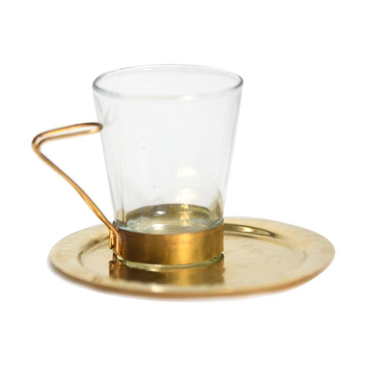 סט כוסות אספרסו נחושת - עיצוב בסגנון מרוקאי