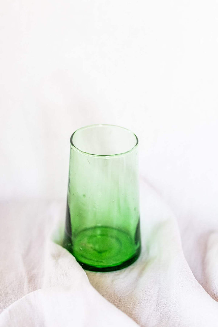 כוסות קונוס ירוק בקבוק - עיצוב בסגנון מרוקאי